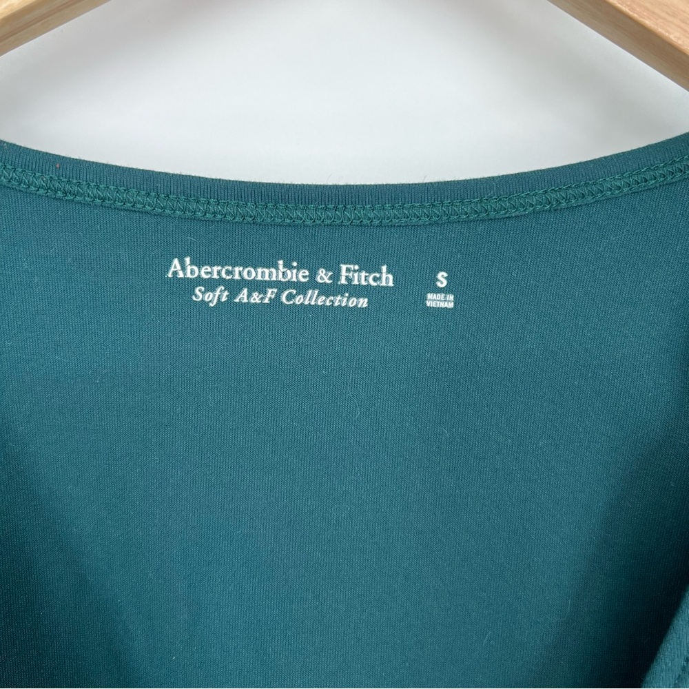 A & F Forest Green Wrap Bodysuit Long Sleeve Top‎ - Picture 3 of 11